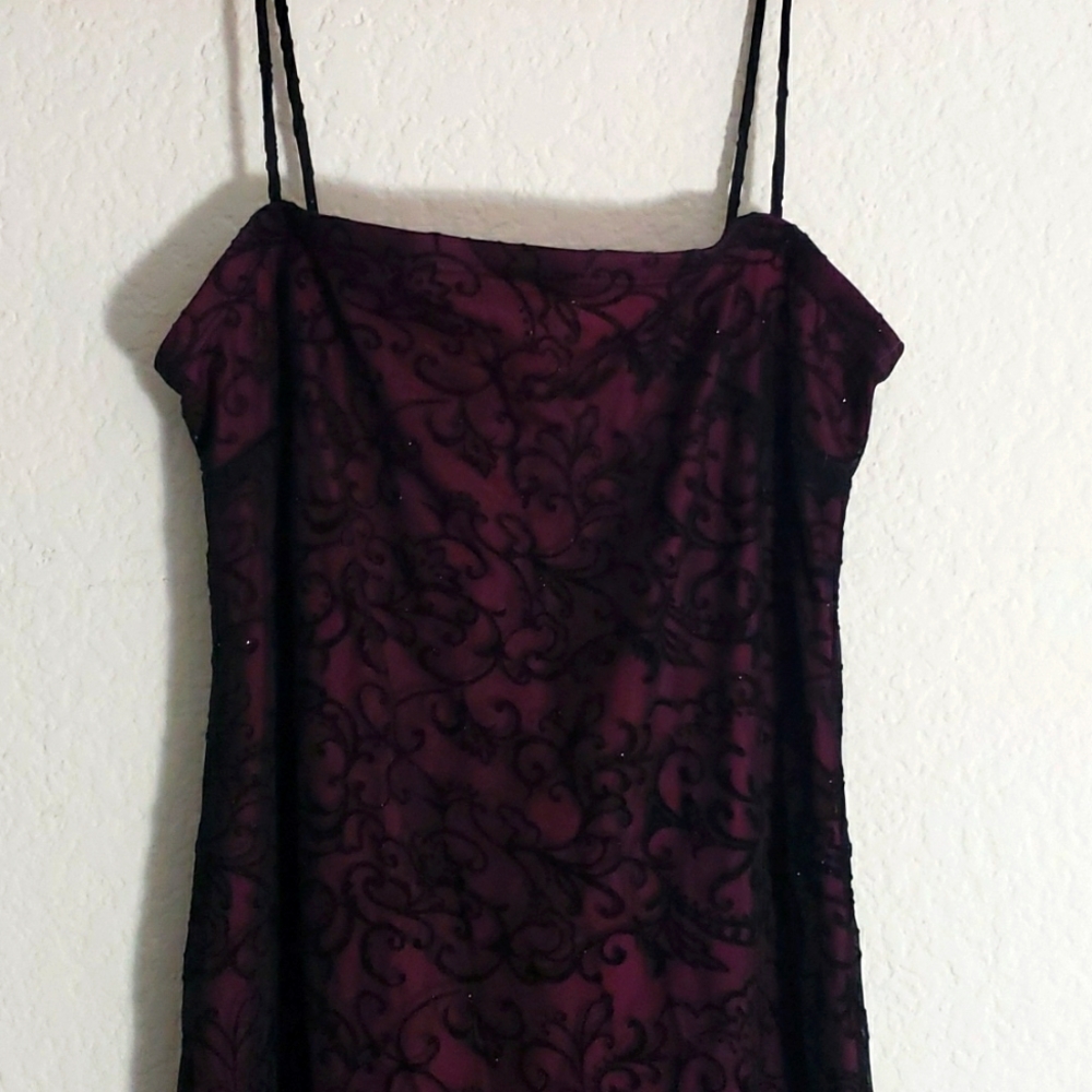 Black and Pink Lace Dress